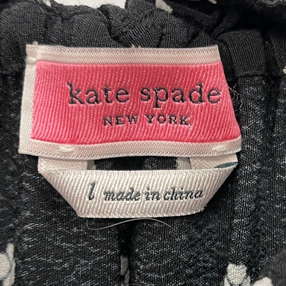 Kate Spade Long sleeve double tie front high low clover heart blouse Sz L - Picture 3 of 7